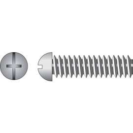 Hillman No. 6-32 X 3 in. L Combination Round Head Zinc-Plated Steel Machine Screws 100 pk