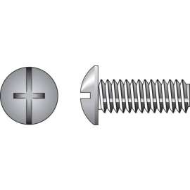 Hillman No. 8-32 X 1-1/4 in. L Combination Truss Head Zinc-Plated Steel Machine Screws 100 pk
