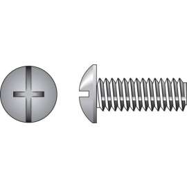 Hillman No. 8-32 X 2 in. L Combination Truss Head Zinc-Plated Steel Machine Screws 100 pk