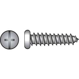 Hillman No. 14 X 1 in. L Phillips/Slotted Pan Head Sheet Metal Screws 100 pk