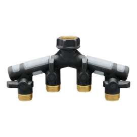 Orbit Pro Flo 3/4 in. Metal Threaded Female/Male Garden Hose Manifold