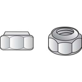 Hillman 1/4 in. Zinc-Plated Steel SAE Nylon Lock Nut 100 pk