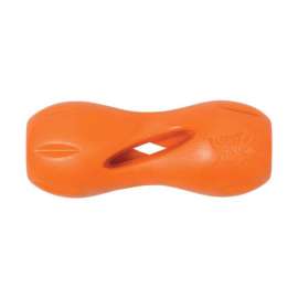 West Paw Zogoflex Orange Plastic Qwizl Dog Treat Toy/Dispenser Small in. 1 pk