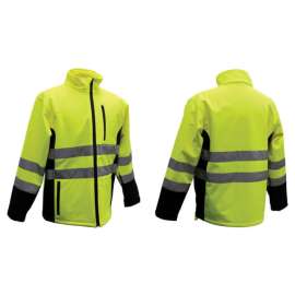 Boss Hi-Vis Yellow Polyester Rain Jacket XL