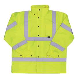Boss Hi-Vis Yellow Polyester Rain Jacket XXL