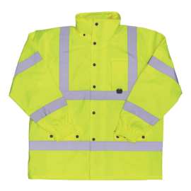 Boss Hi-Vis Yellow Polyester Rain Jacket M