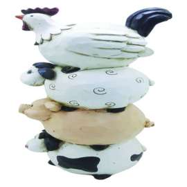 Infinity Polyresin Multi-color 18.11 in. Farm Animal Statue