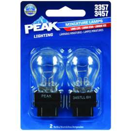 Peak Halogen Parking/Stop/Tail/Turn Miniature Automotive Bulb 3357 3457