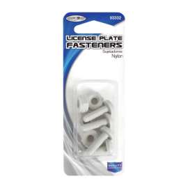 Custom Accessories White Nylon License Plate Fasteners