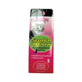 Scruffys Black Plush/Rope Scratching Board Scruffy's Cat Toy Large 1 pk
