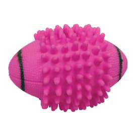 Boss Pet Digger's Pink Vinyl Spiked Football Squeaky Dog Toy Medium 1 pk