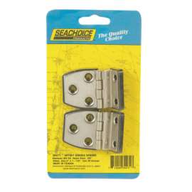 Seachoice Polished Stainless Steel 2 in. L X 1-1/2 in. W Offset Short Side Hinges 2 pk
