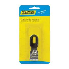 Seachoice Chrome-Plated Brass 3 in. L X 1 in. W Swivel Eye Hasp 1 pk