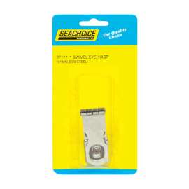 Seachoice Polished Stainless Steel 1 in. L X 4 in. W Swivel Eye Hasp 1 pk