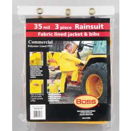 Boss Yellow PVC-Coated Polyester Rain Suit M