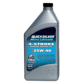 Quicksilver Marine Lubricants 25W-40 4-Cycle Outboard Motor Oil 32 oz 1 pk