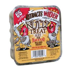 C&S Products Nutty Treat Assorted Species Beef Suet Wild Bird Food 11.75 oz