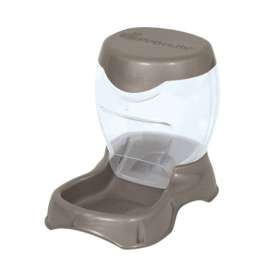 Petmate Pearl Tan Cafe PVC 3 lb Pet Gravity Feeder For All Pets