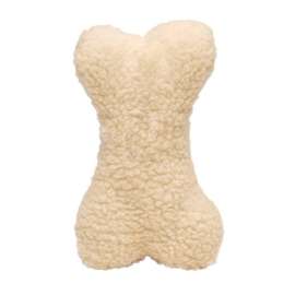 Boss Pet Digger's White Plush Bone Fleece Bone Dog Toy Large 1 pk