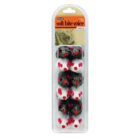 Aspen Pet Assorted Plush Softbite Fur Mice Pet Toy Small 12 pk