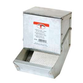 Pet Lodge Galvanized Steel Rabbit Feeder Silver 7 in. H X 5 in. W X 5 in. D