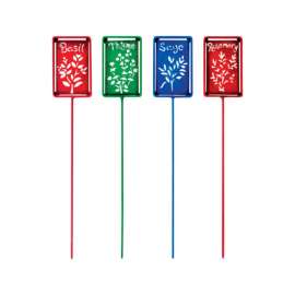 Apex Multicolored Steel 14 in. H Decorative Garden Stakes