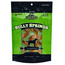 Redbarn Naturals Bully Stick Springs Grain Free Chews For Dogs 6 in. 3 pk