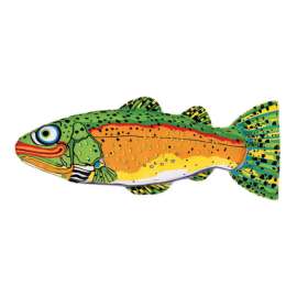 Fat Cat Multicolored Canvas Trout Dog Toy Large 1 pk