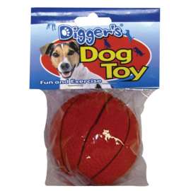 Boss Pet Digger's Orange Latex Basketball Squeaky Dog Toy Medium 1 pk