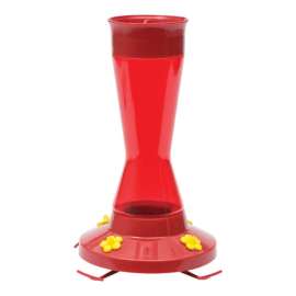 Perky-Pet Hummingbird 16 oz Plastic Pinch Waist Nectar Feeder 4 ports
