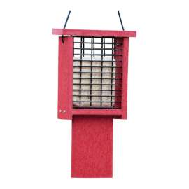 Woodlink Going Green Wild Bird 1 lb Plastic/Wire Tail-prop Suet Feeder 2 ports