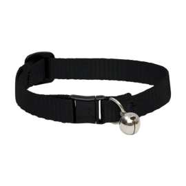 Lupine Pet Basic Solids Black Black Nylon Cat Collar