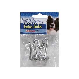 PDQ Silver Chain Dog Pinch Collar Links Medium/Large