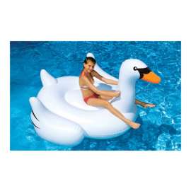 Swimline White PVC/Vinyl Inflatable Swan Pool Float