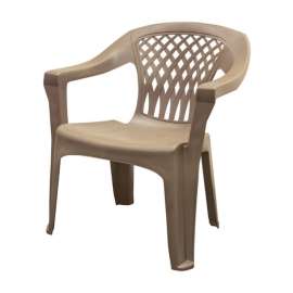 Adams Big Easy Portobello Polypropylene Frame Stackable Chair