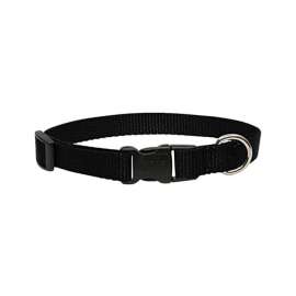 Lupine Pet Basic Solids Black Black Nylon Dog Adjustable Collar