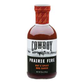 Cowboy Prairie Fire Hot and Spicy BBQ Sauce 18 oz