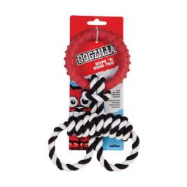 Dogzilla Multicolored Rubber Rope 'N Ring Tug Dog Toy Medium 1 pk