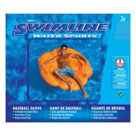 Swimline Orange Vinyl Inflatable Baseball Glove Pool Float