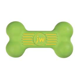 JW Pet Assorted Rubber ISqueak Bone Dog Toy Small 1 pk