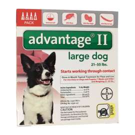 Bayer Advantage II Liquid Dog Flea Drops Imidacloprid/Pyriproxyfen 4 pk