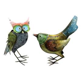 Infinity Iron Multi-color 15.5 in. Assorted Bird Statuary
