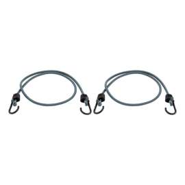 Keeper Black/Gray Bungee Cord 48 in. L X 0.315 in. 2 pk