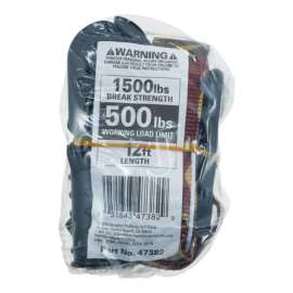 Keeper 1 in. W X 12 ft. L Multicolored Tie Down Strap 500 lb 1 pk