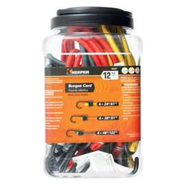 Keeper Assorted Bungee Cord Set 0.315 in. 12 pk