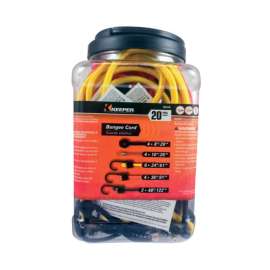 Keeper Assorted Bungee Cord Set 0.315 in. 20 pk