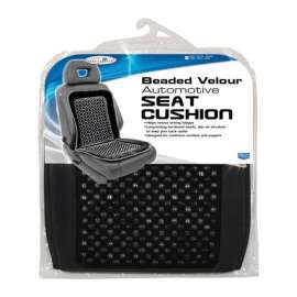 Custom Accessories Black Seat Cushion For Easily attaches to your vehicle seat with elastic bands 1