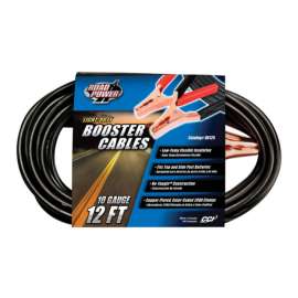 Coleman Cable 10 Ga. 12 ft. Booster Cable Top and Side Post