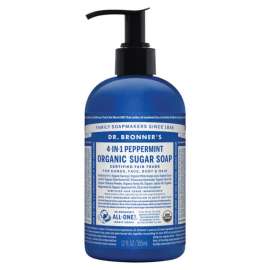 Dr. Bronner's Organic Peppermint Scent Sugar Scrub 12 oz
