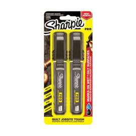 Sharpie PRO Black Chisel Tip Permanent Marker 2 pk